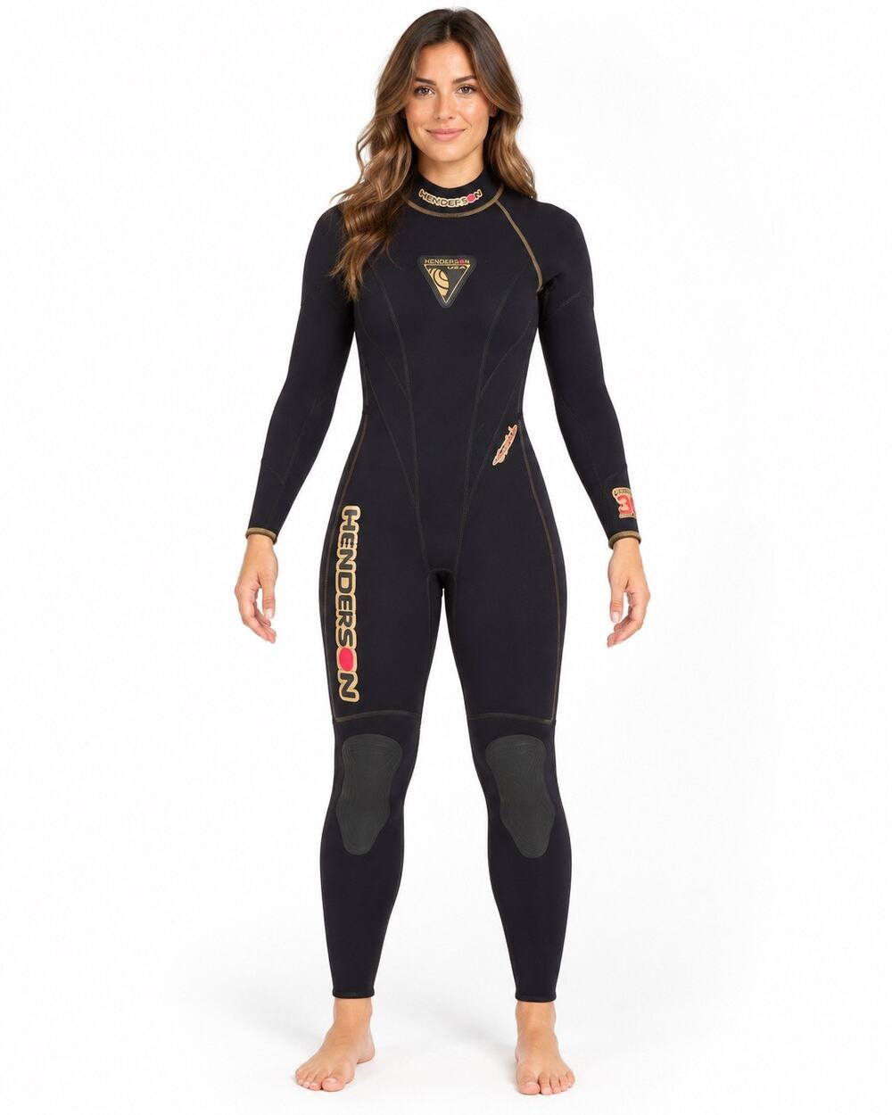 Vintage Henderson Aquatics Gold Core 3/0 Wetsuit Women Size 6 Made USA Full Suit